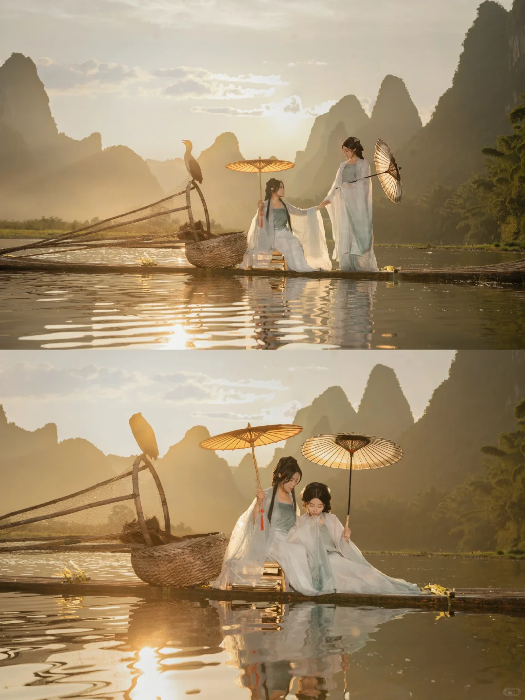 画中寻山，陪妈妈在漓江上的温馨时刻