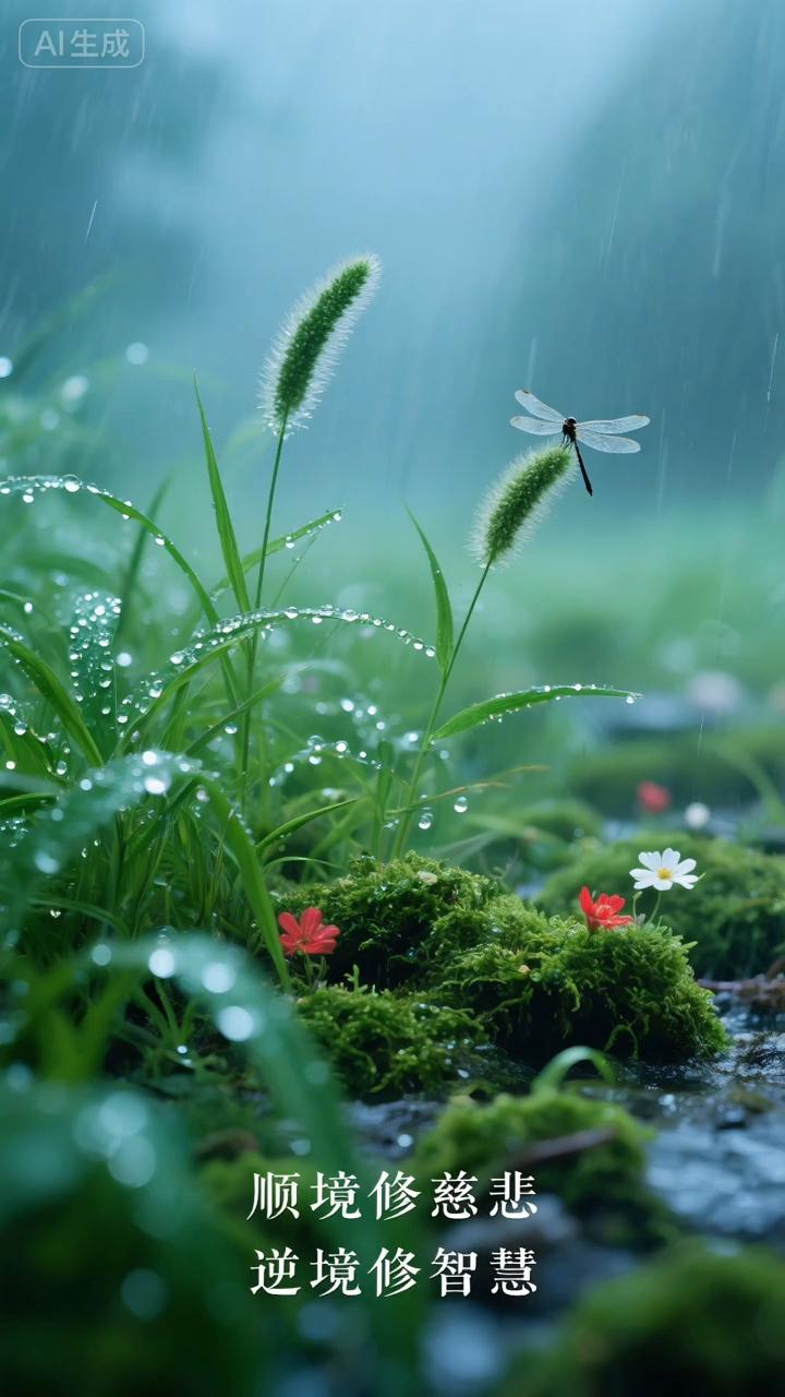 顺境修慈悲，逆境修智慧。
