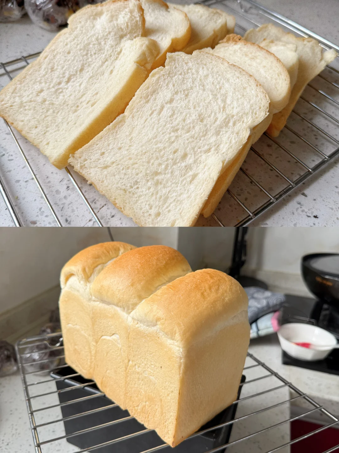 简单好做的液种法牛奶吐司🍞柔软拉丝