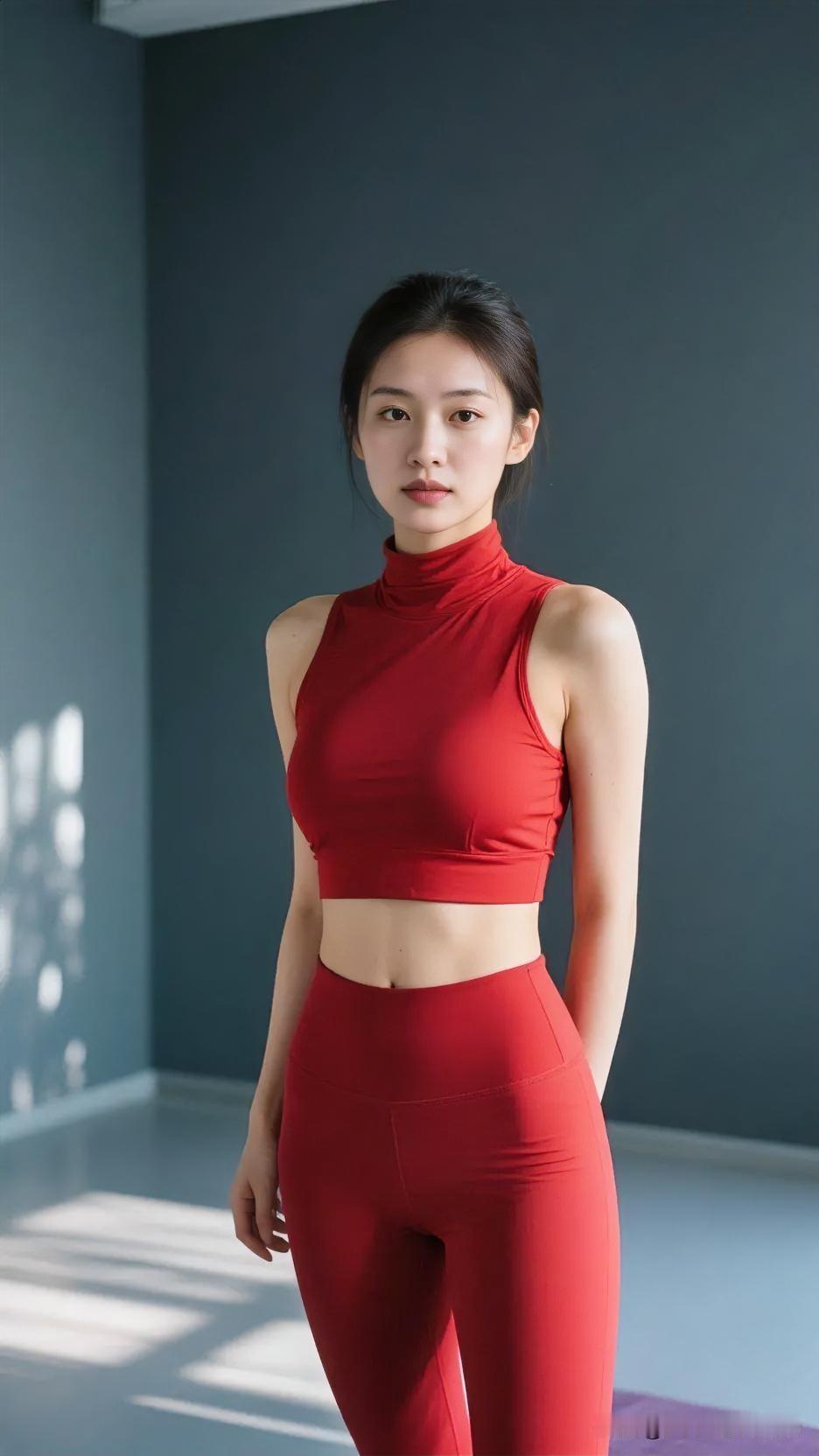 《跃动光芒》

那一抹红，热烈而自信。

汗水雕琢线条，阳光洒满希望。

挺直脊