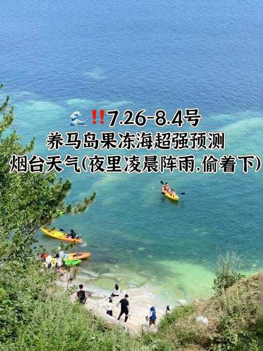 📍7.26-8.5号烟台养马岛果冻海超强预测