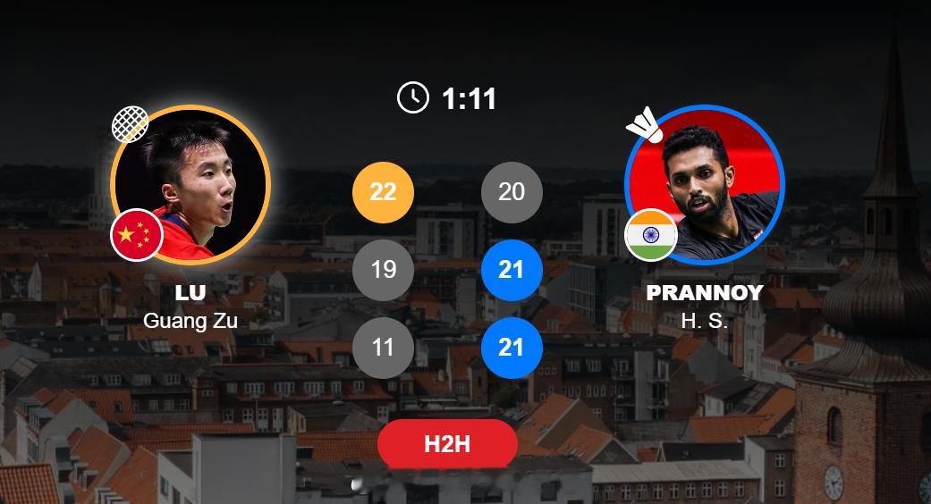 汤杯国羽vs印度 汤杯 A组 中国 3-2 印度男单 第5场 陆光祖 22-20