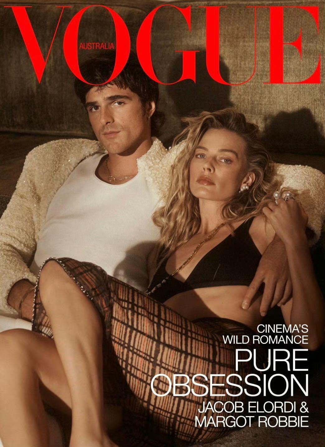 呼啸山庄男女主合体首封VOGUEMargot Robbie & Jacob El