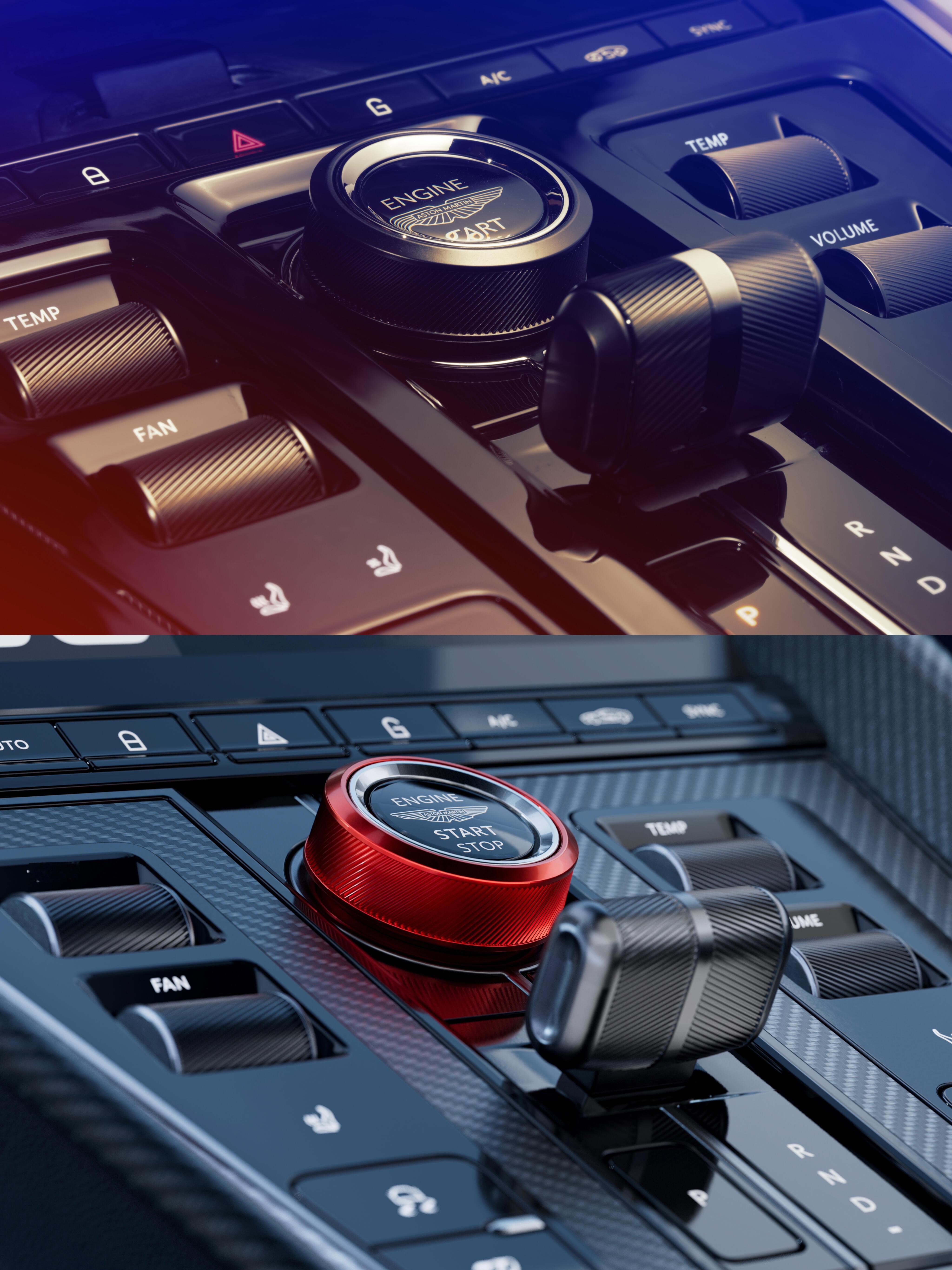 阿斯顿·马丁的中控台设计，好有电台感！ 