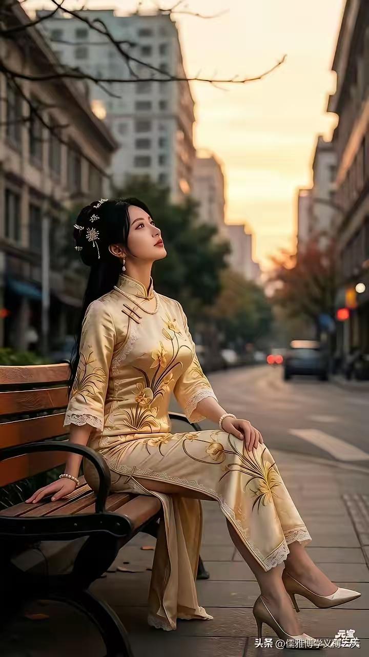 忆秦娥·公园旗袍佳人
湖光澈，
柔风轻拂长条叶。
长条叶，
旗袍倩影，
幽陂凝歇