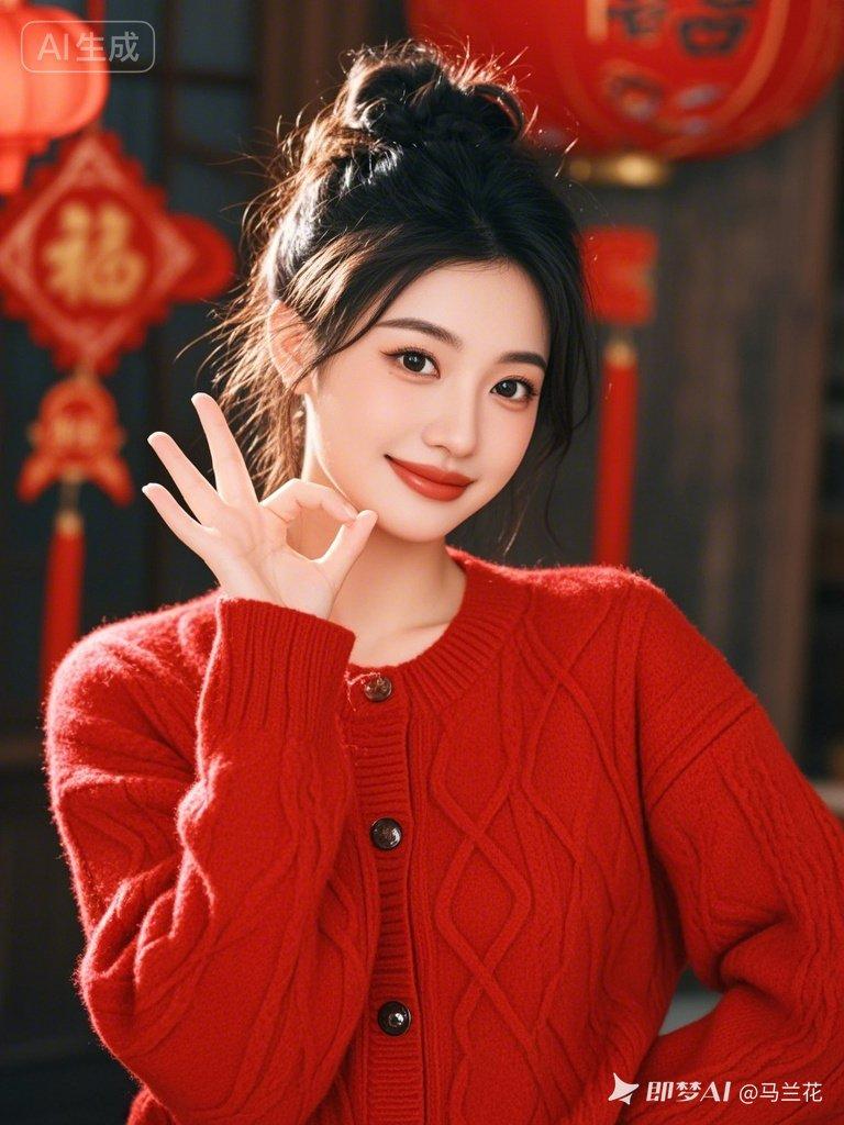 新年快乐！红红火火，福气满满！🎉💕