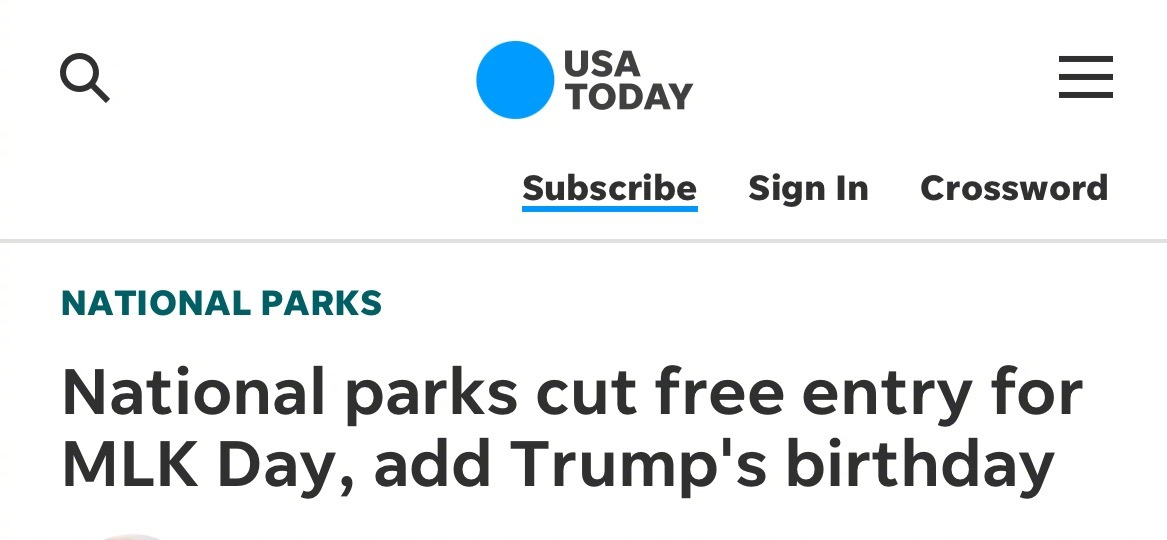 啊这……这个真有点超前了。美国国家公园管理局的网站宣布：2026年开始，阿川生日