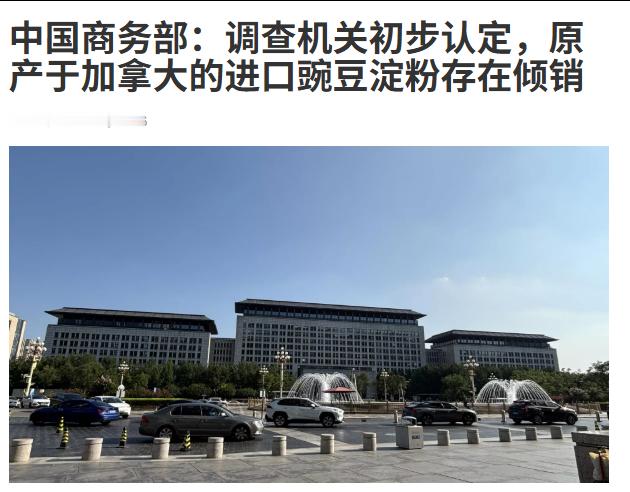 中国商务部：调查机关初步认定，原产于加拿大的进口豌豆淀粉存在倾销！6月30日，中