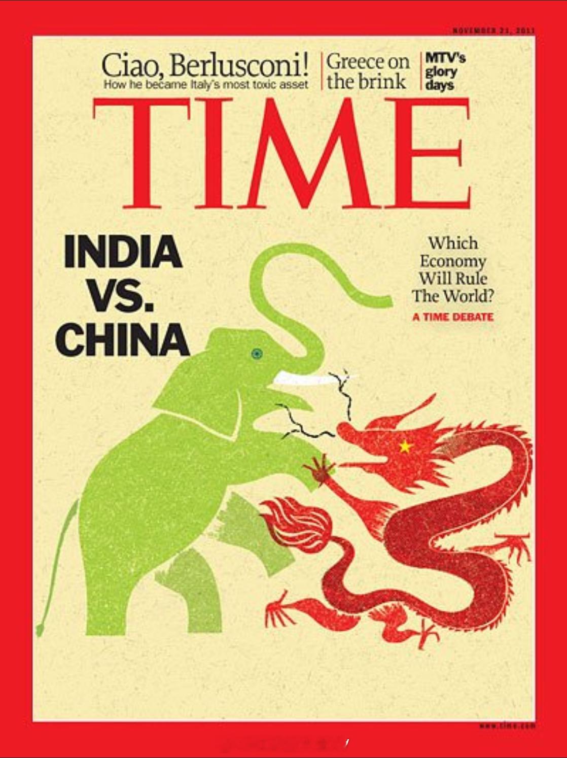 2011 时代杂志《印度对决中国——哪个经济将统治世界？》