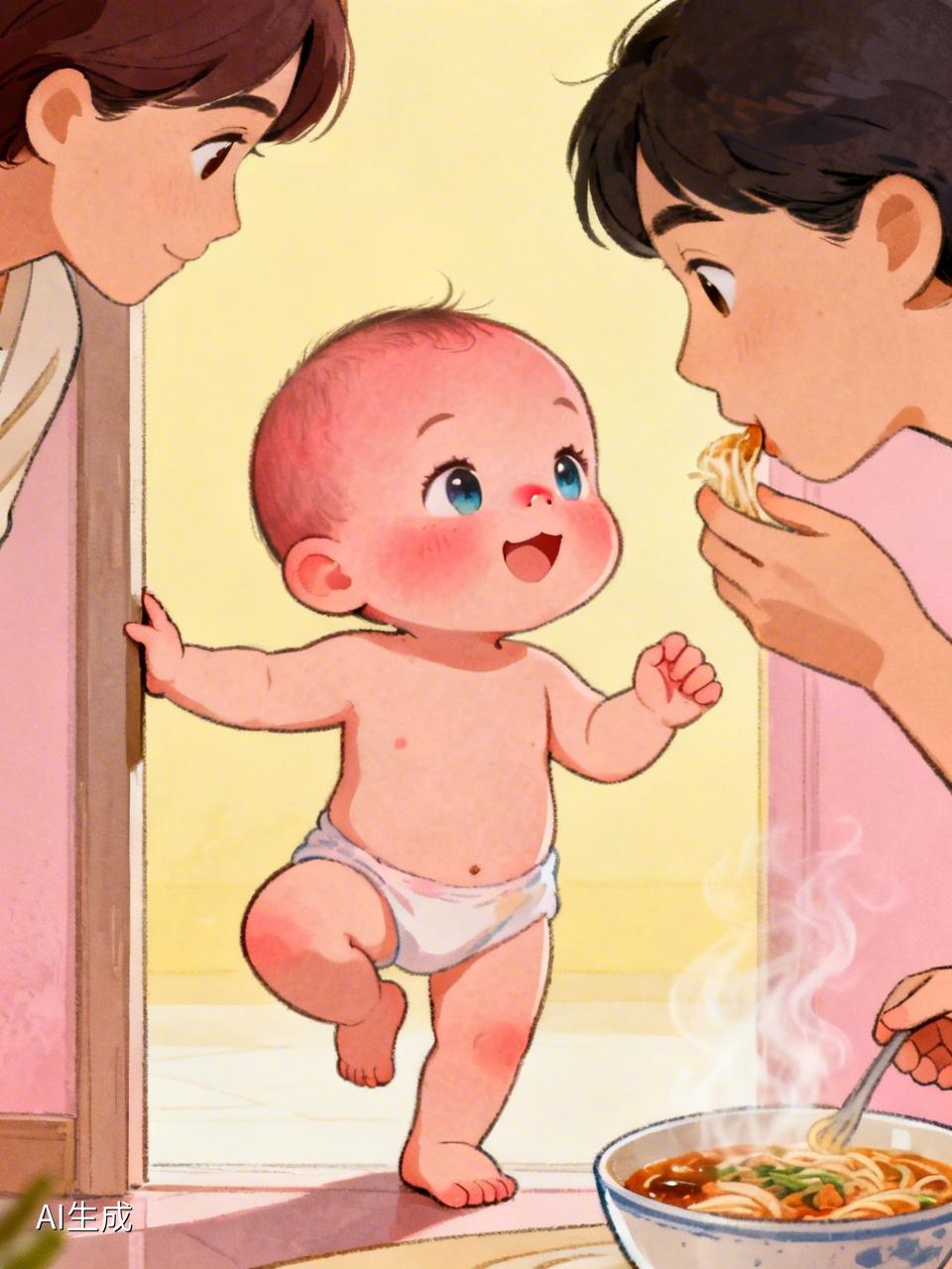 可爱的9个月又14天的宝宝。因为去了乡下，经历了风霜，皮肤不再白皙，红朴朴的脸，