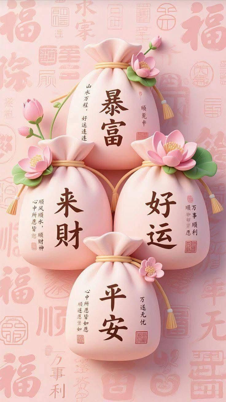“福袋大合集，来财、暴富、好运、平安，新年好运连连！”🎁💰🍀🎉