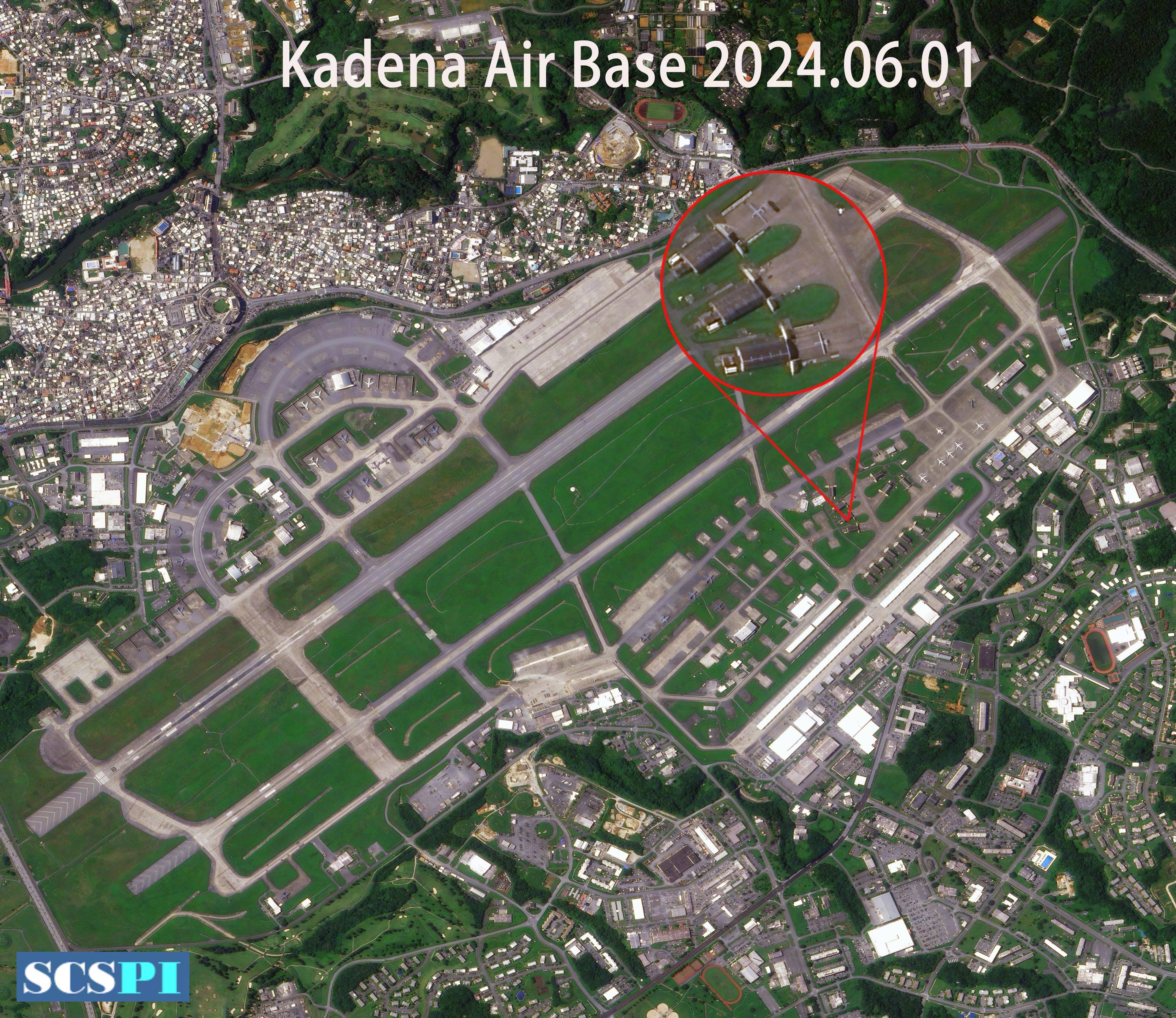 #从太空看地球# 2024年6月1日，嘉手纳空军基地，图源SCS Probing