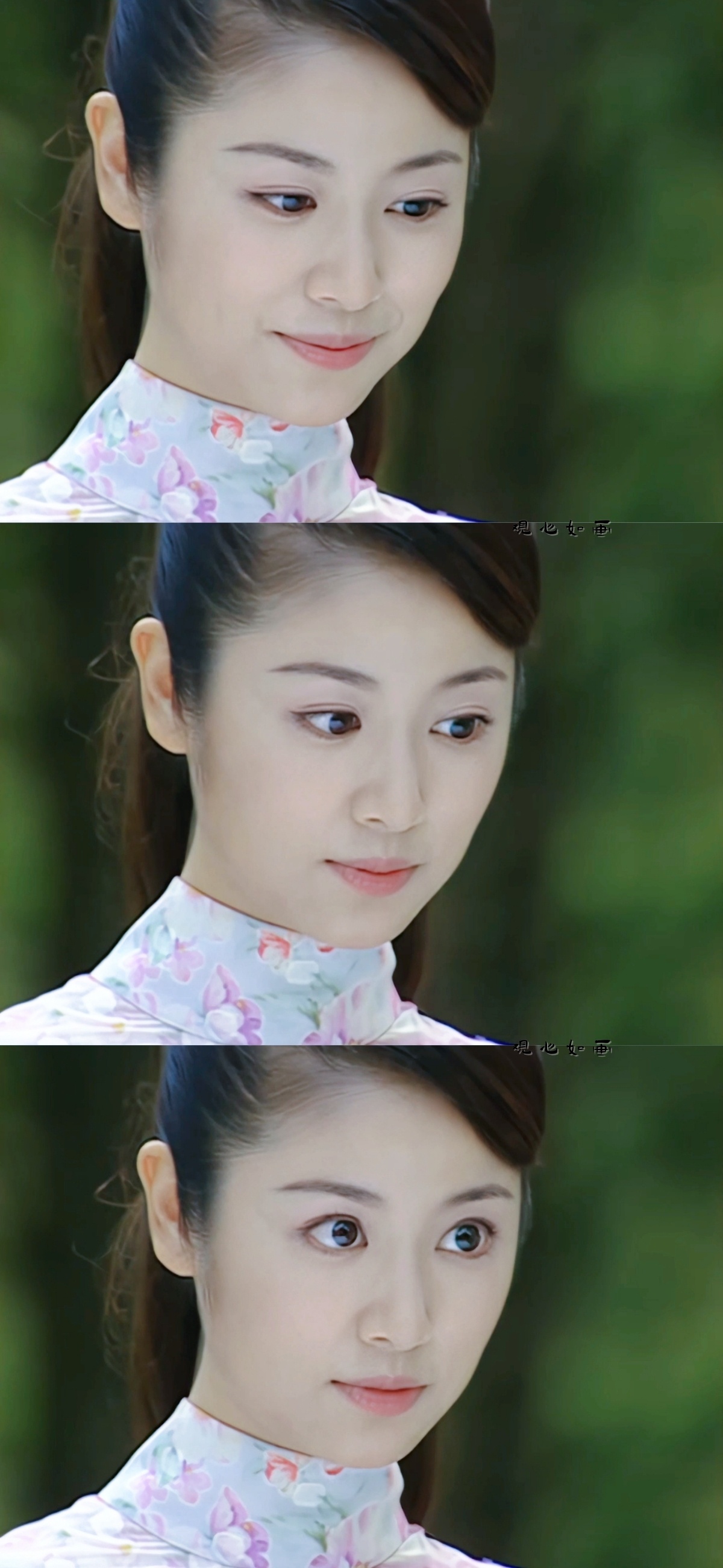 林心如情深深雨蒙蒙 林心如饰演的陆如萍眉眼含柔，风姿绰约，静时温婉雅致，动时明媚