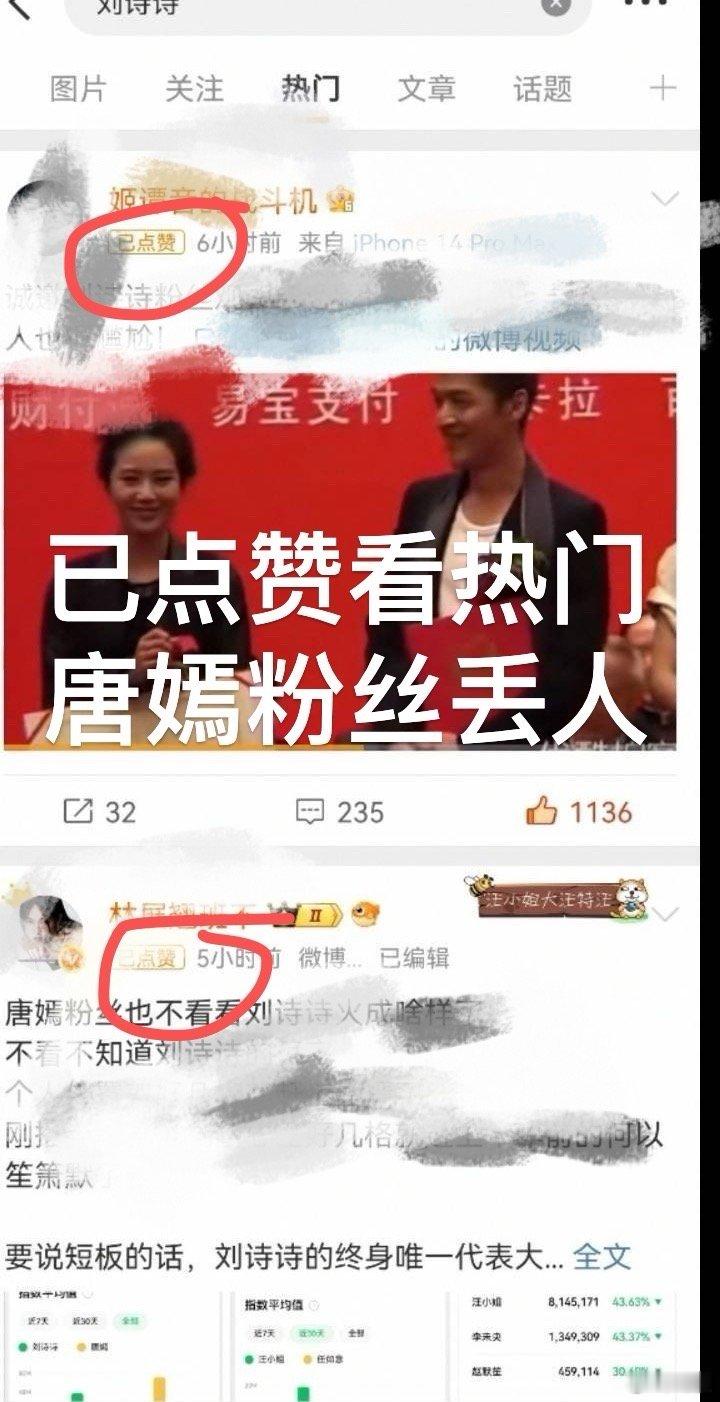 被唐嫣粉丝笑晕了能不能不要这么低能弱智[允悲]打不过别人 自家热门被屠挽尊得我都