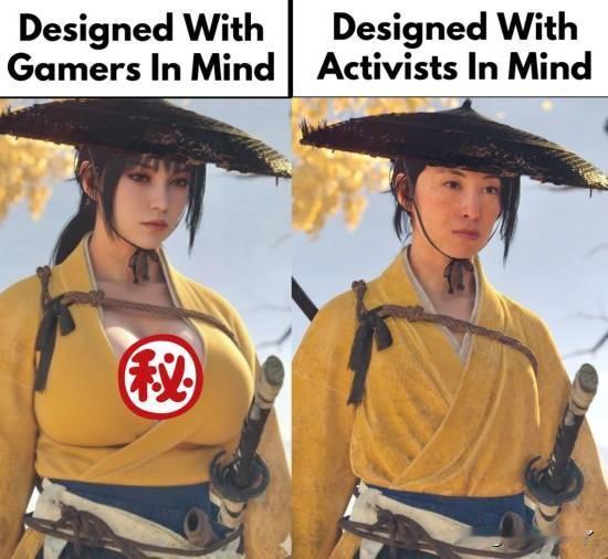 很多审美正常的老哥们都觉得《羊蹄山之魂》的女主长得比较丑，就连游戏内的NPC都吐