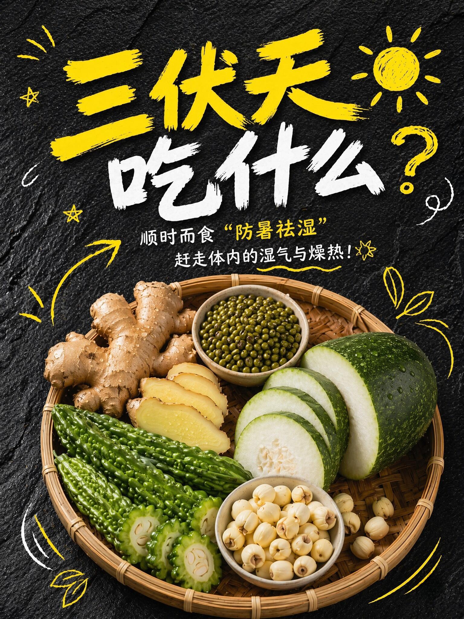 夏日爱心站三伏天吃什么？一年一度的三伏天马上要来啦~入伏之后真的太难受了！浑身闷
