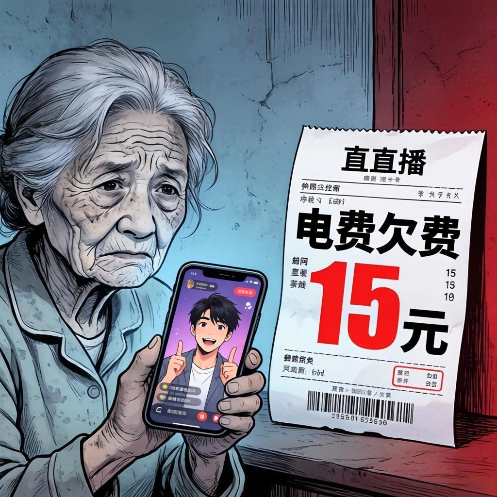 黄土堆掩埋胸前，
古稀之人犹不闲。
爱刷视频看直播，
花痴情牵梦少年。

舞蹈纤