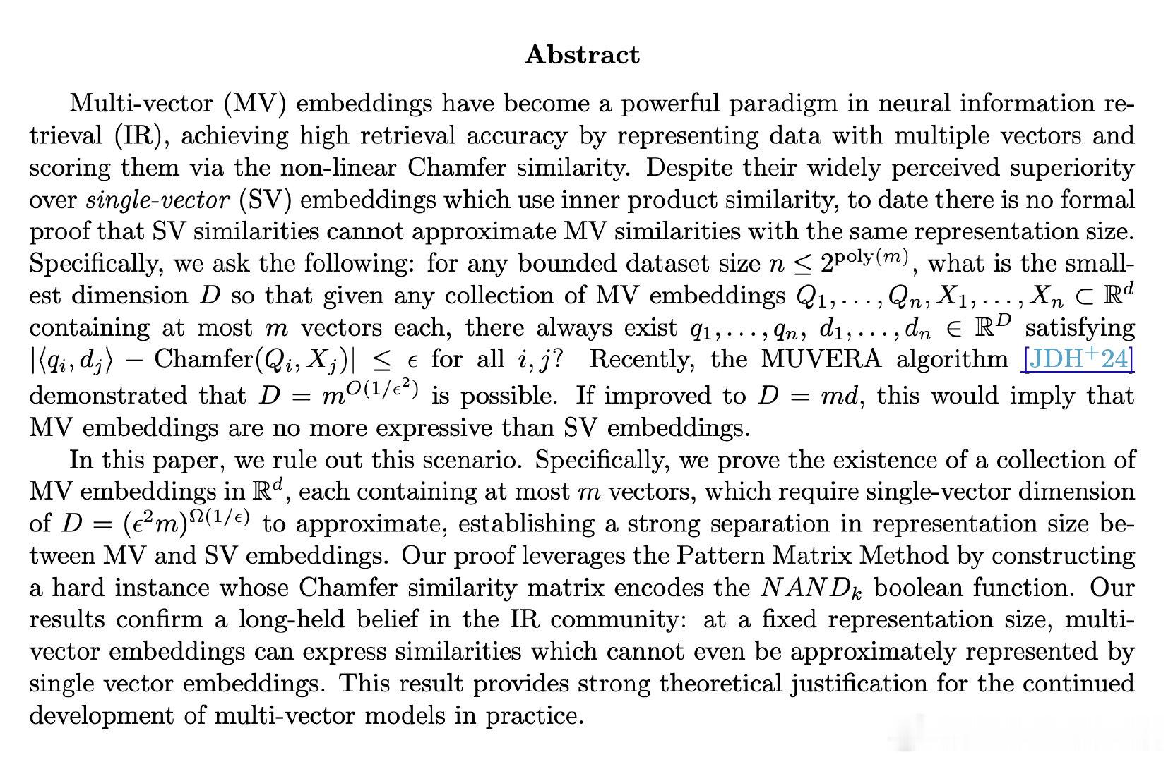 [IR]《Multi-Vector Embeddings are Provabl