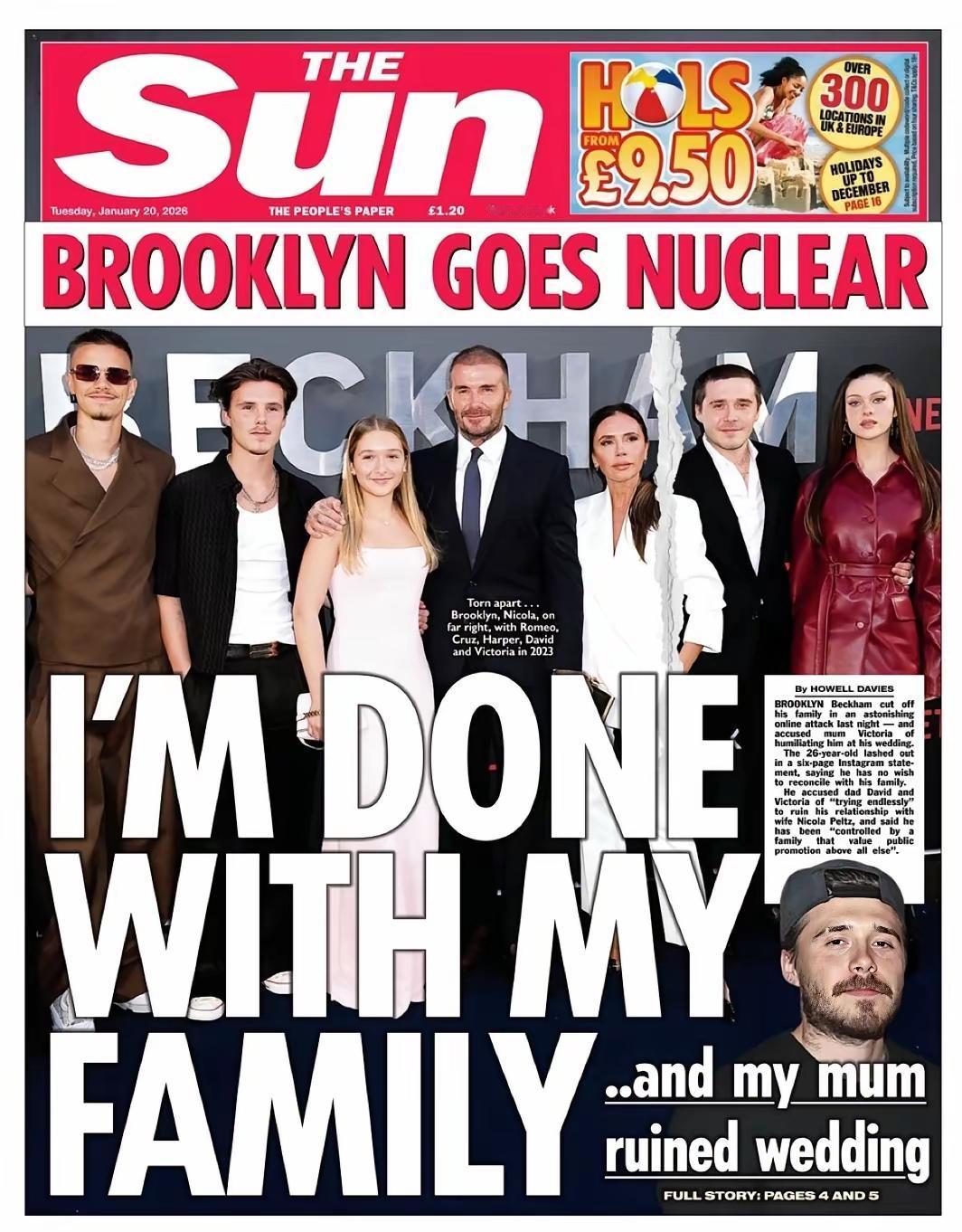 贝克汉姆的大儿子在网络上痛批自己的母亲维多利亚！

指责他妈妈强势，在他婚礼上跳