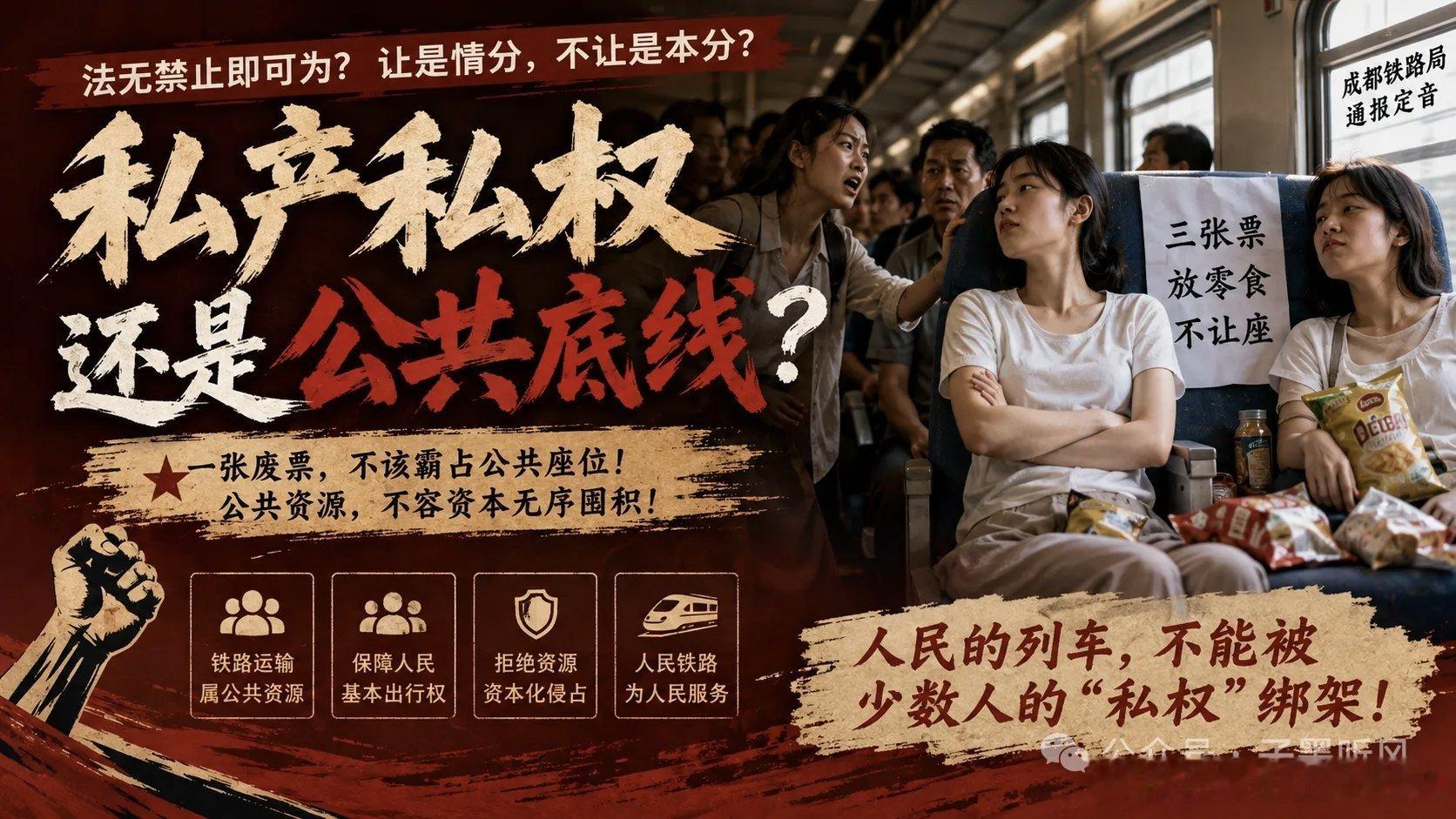 【两女孩买三张硬座票，只为给零食占座：这到底是谁的权利？】           