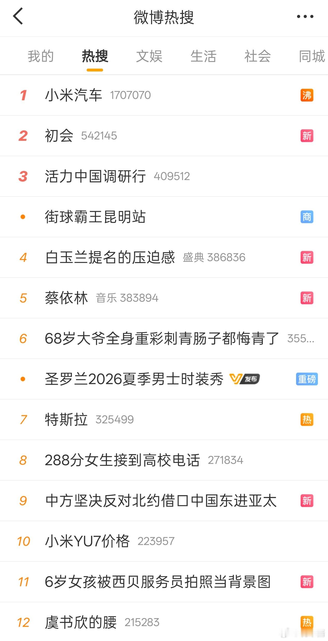 小米YU7这一发布直接把特斯拉干上热搜了想知道老马现在心里在想什么 ​​​