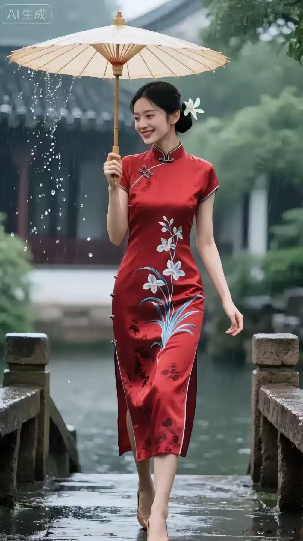 捣练子
闺意莫，勿疑猜，
孤客孤身理不该。
缓步轻行擎伞立，
倾心寻爱莫徘徊。