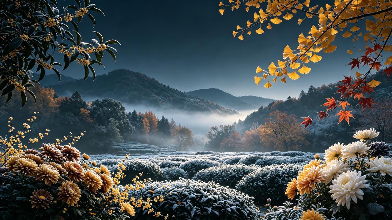 上联：玉露润菊添秋色，
下联：清霜拂桂送暗香。

对联邀对