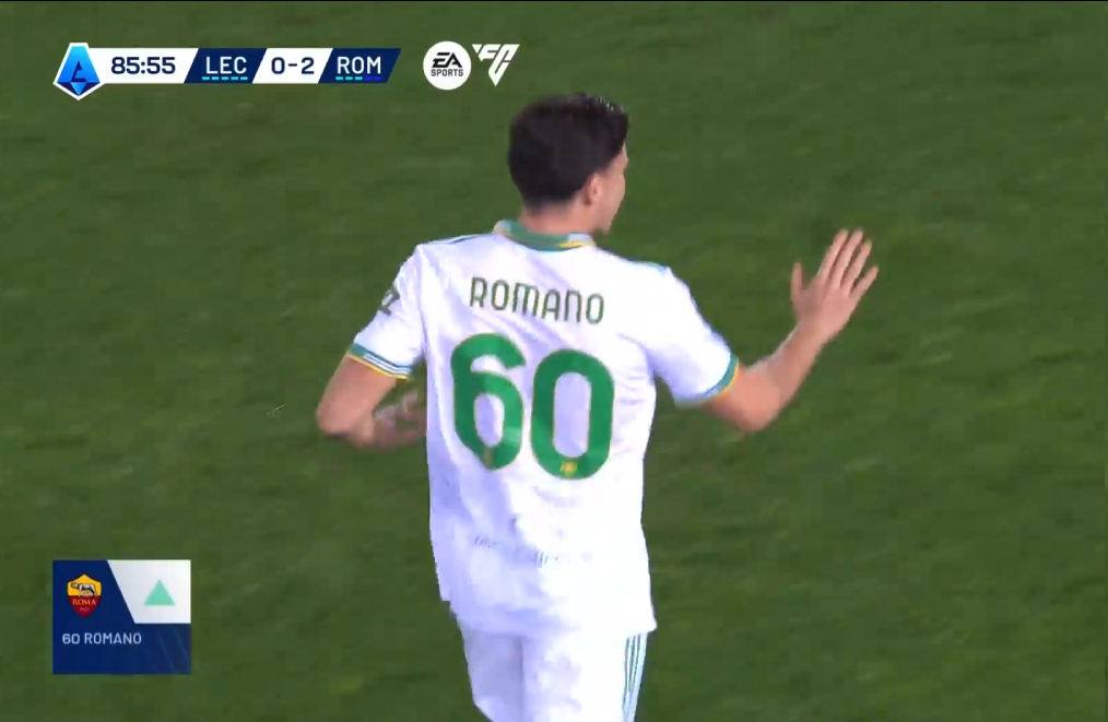 罗马诺一线队处子秀