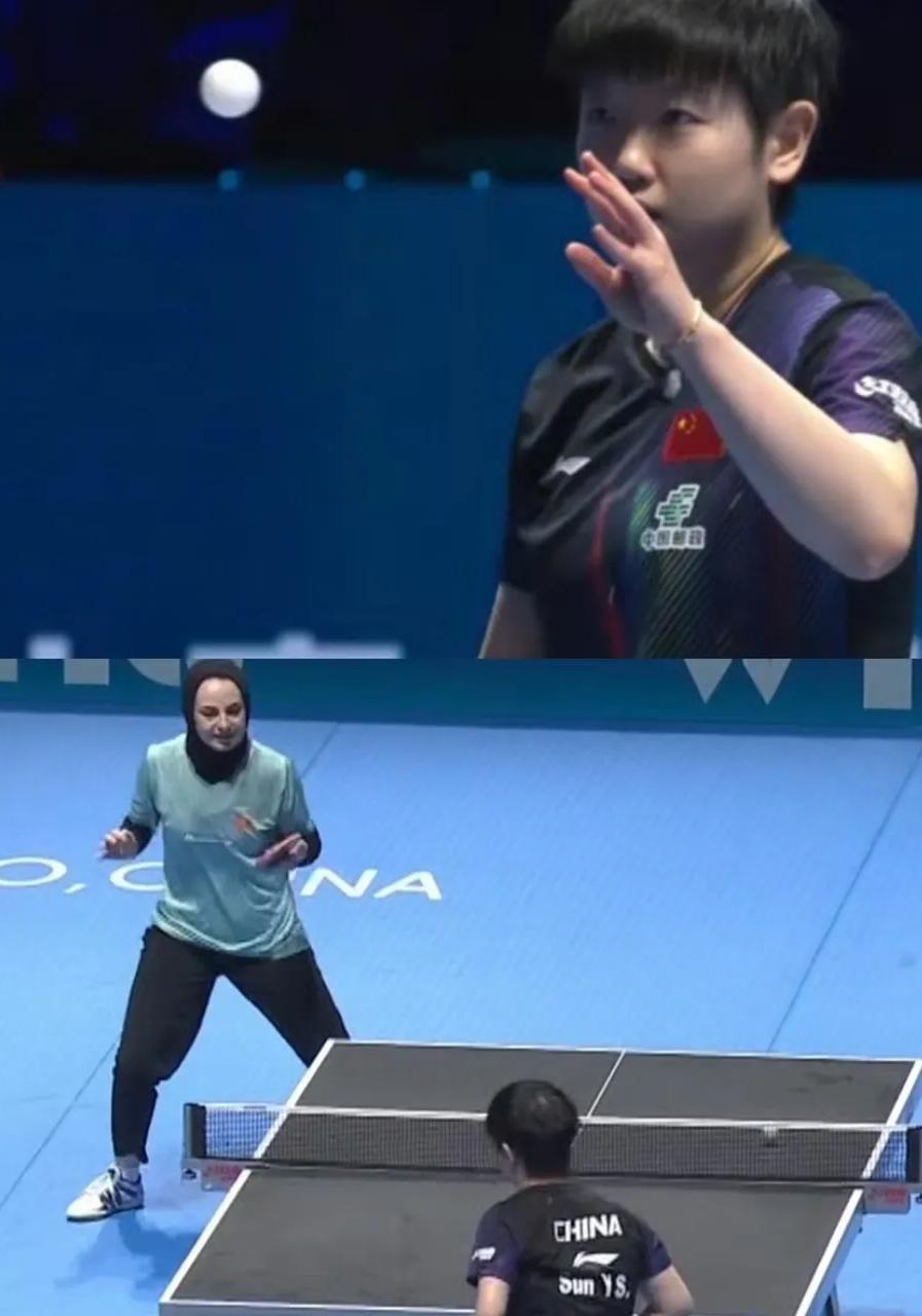 解说说，梅谢芙还是失算了！她一直在尝试打莎莎的大角度，结果没想到今天莎莎的护台面