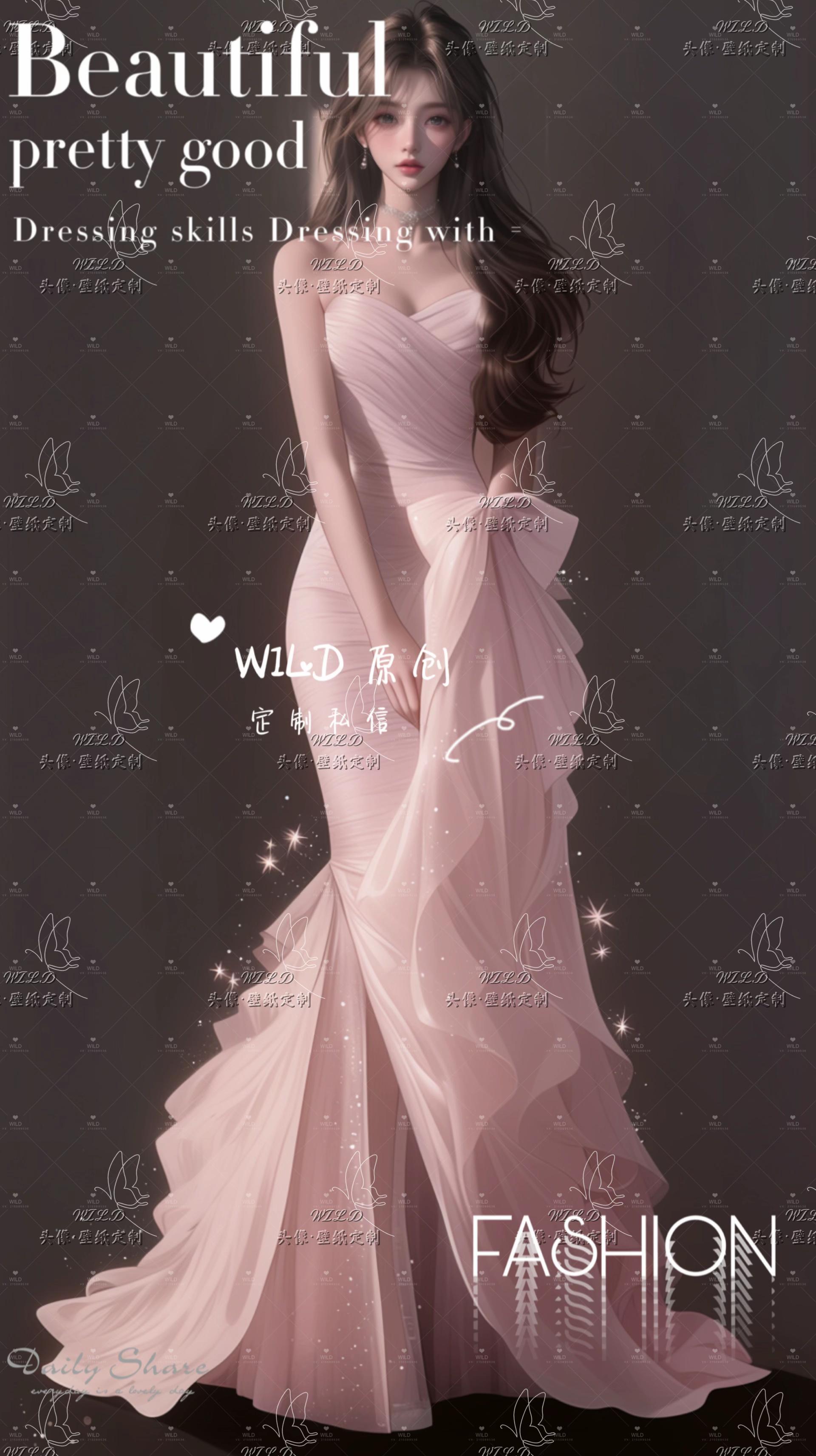 粉色女生立绘②。