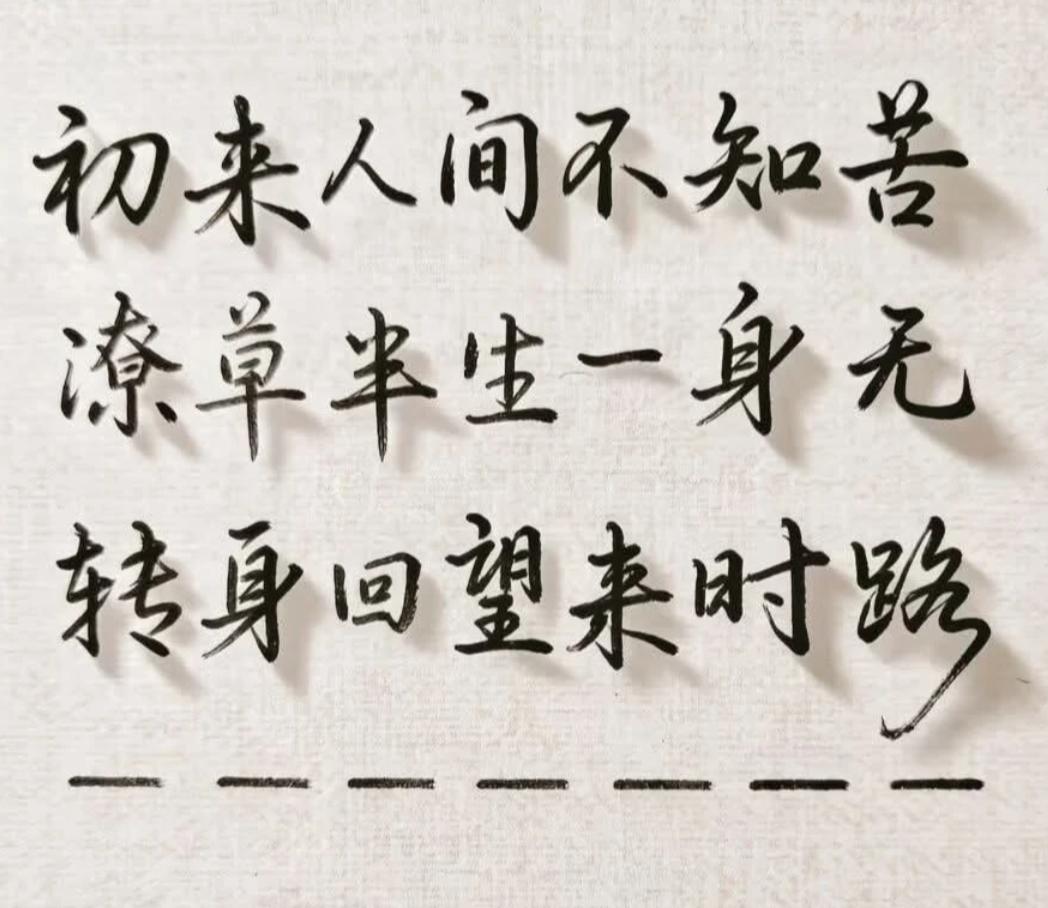 挑战当代网友的文笔，我最后一句话想不出来，你能帮我填上吗？
初来人间不知苦，潦草