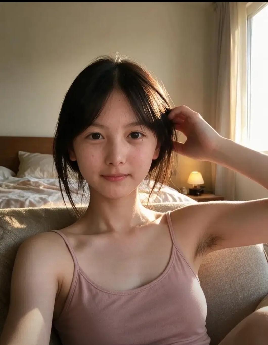 褪去粉黛，素颜之下，还能留住几分清纯
 
卸掉脸上所有的化妆品，放下修饰和伪装，