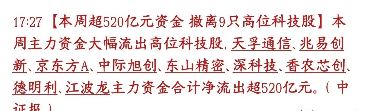 超级利空，数据不会说谎，涉及光通信和半导体龙头统计周期是上周5个交易日（6.29