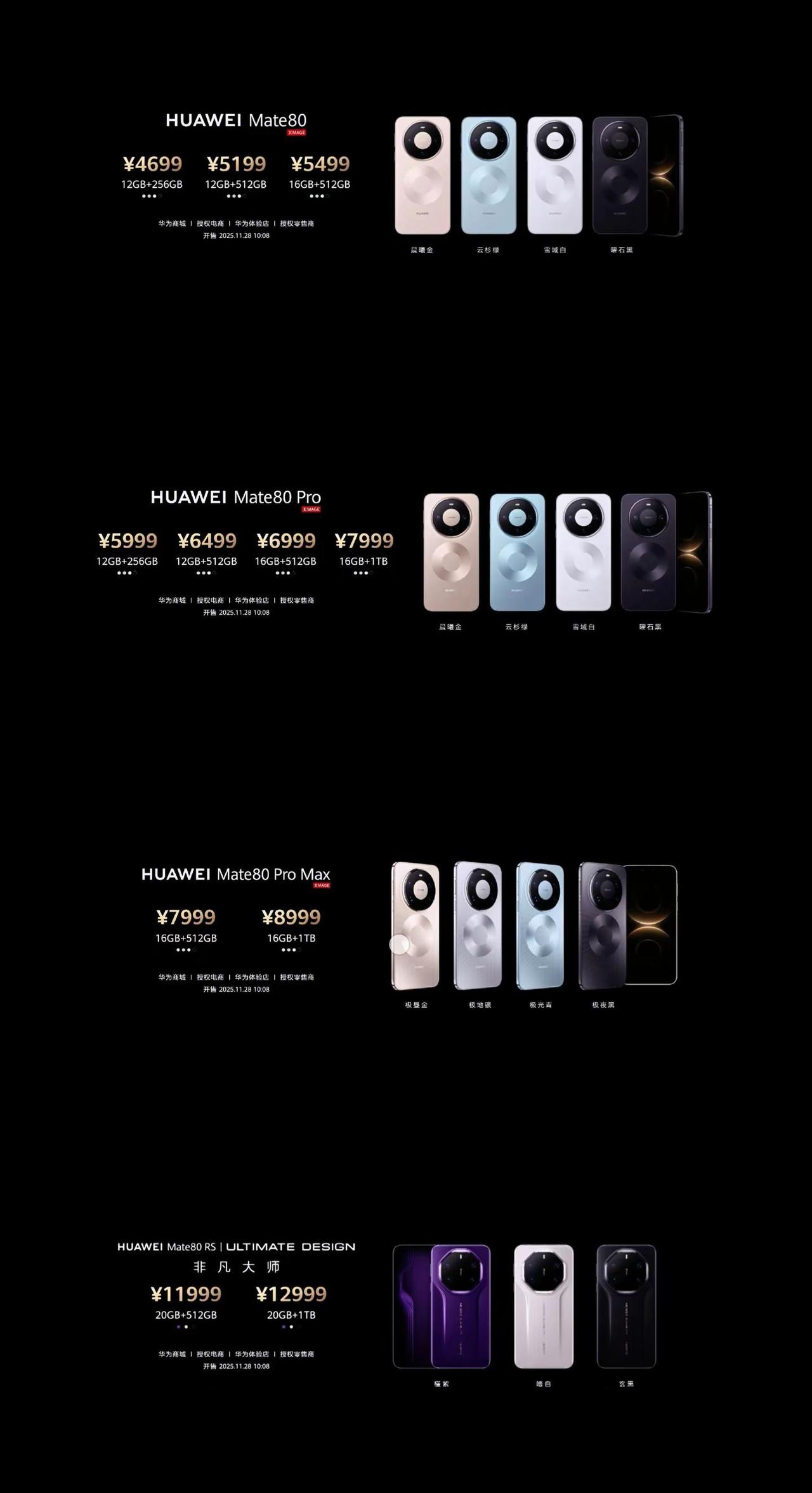 华为mate80系列价格已公布，全系相比于上一代降价不少，性价比拉满，大家最喜欢
