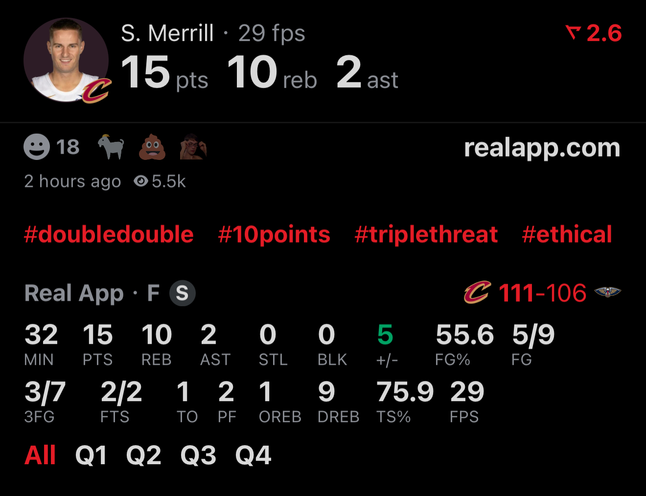 谁能想到今天领先全队篮板的人是梅里尔！！ 