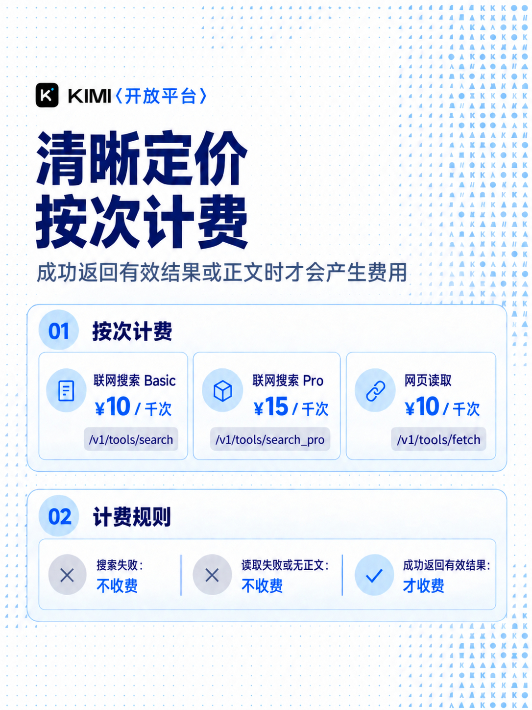Kimi 的联网搜索接口独立开放了 ​​​
