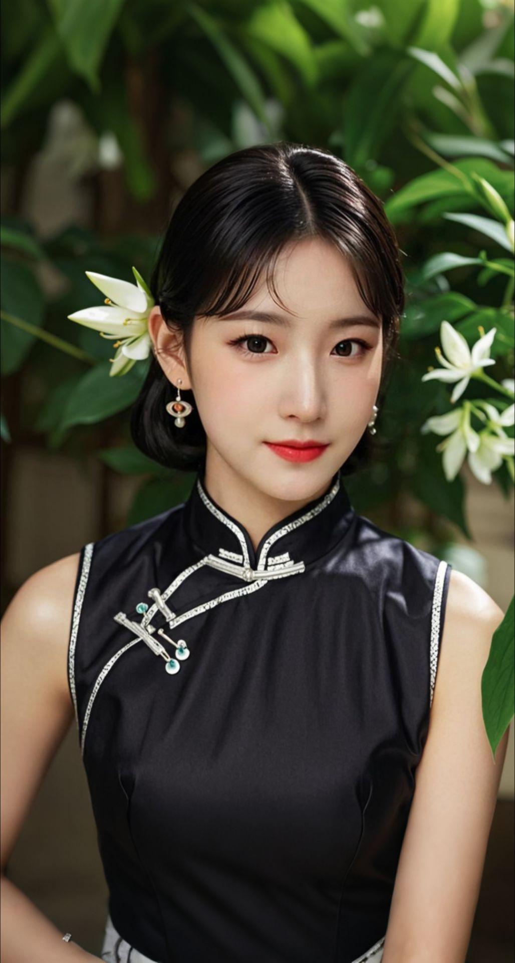 AI扩图 AI新中式野美