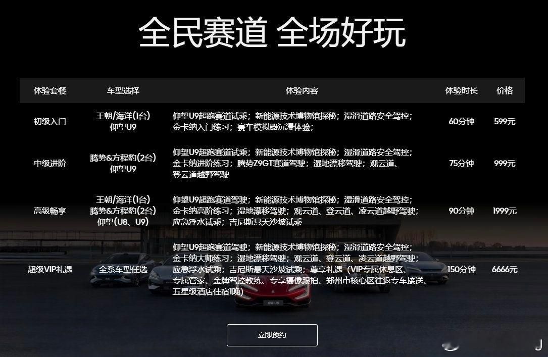 比亚迪全地形赛车场开业比亚迪在郑州的赛车场开业了，看了一下价格初级入门：60分钟