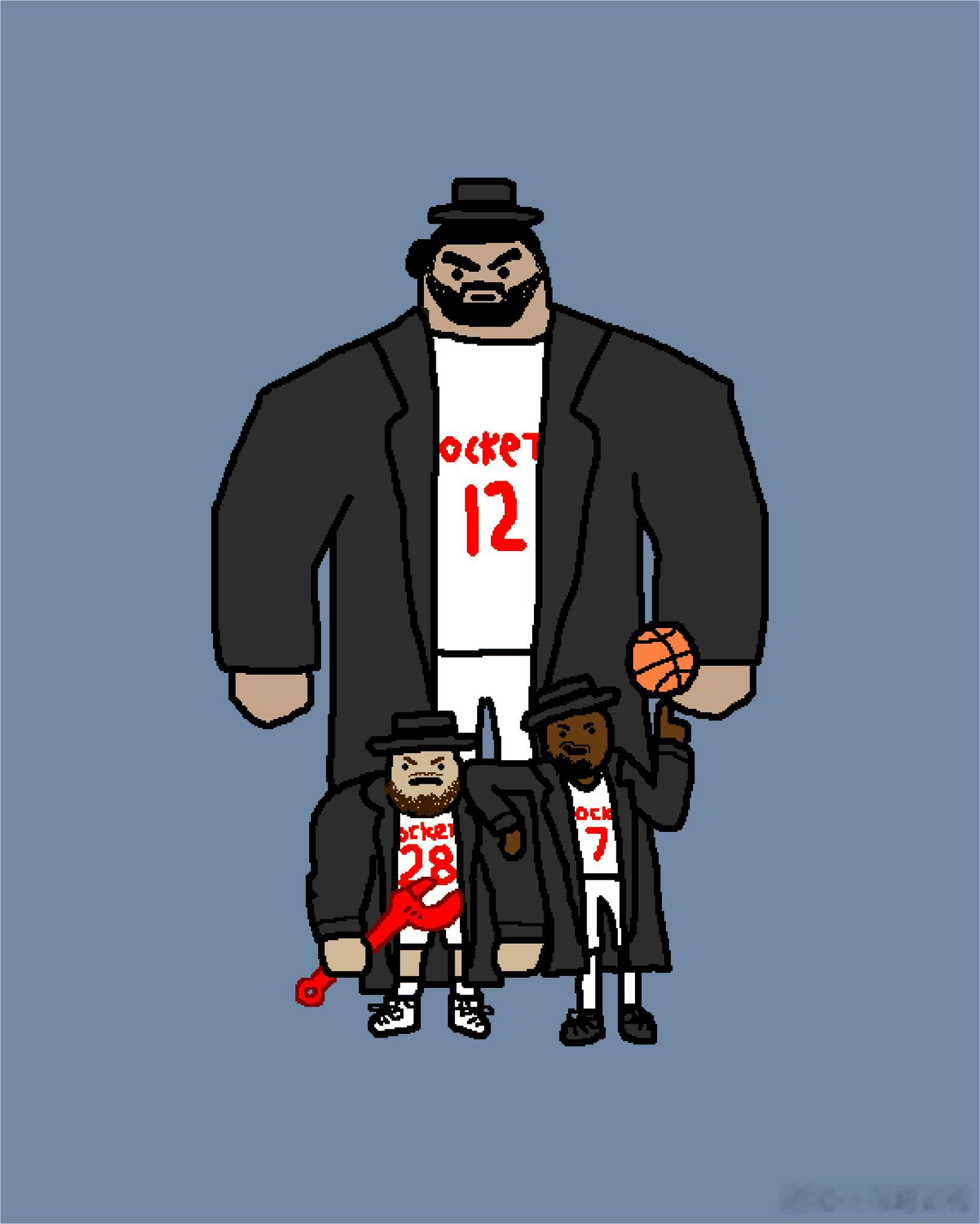 根据乌度卡的说法，火箭队今晚再次首发了双大阵容🚀🚀阿门·汤普森凯文杜兰特小贾