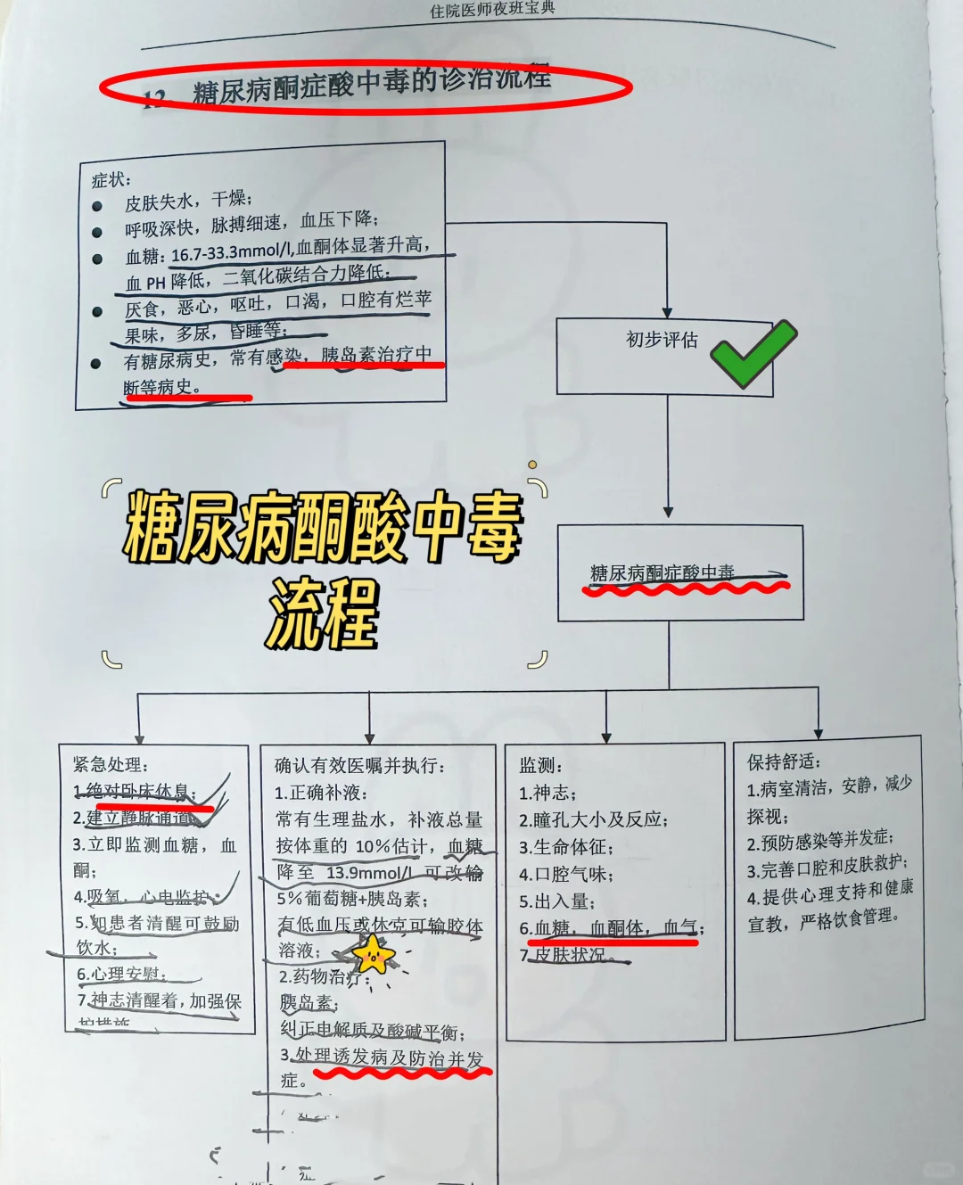糖尿病酮酸中毒诊断流程