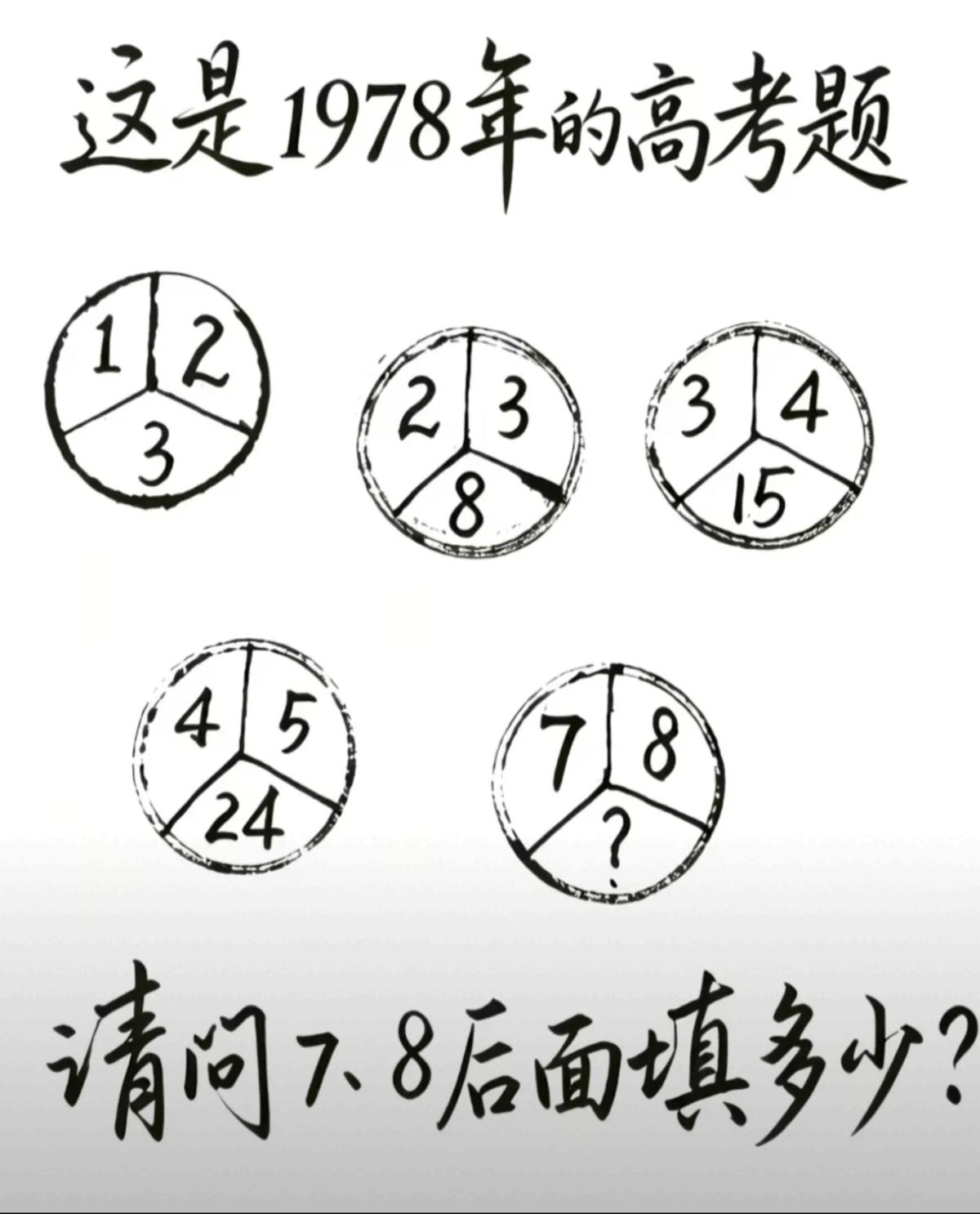 这种找规律的题有意思，能锻炼一下大脑，最后那个数填几呢？
