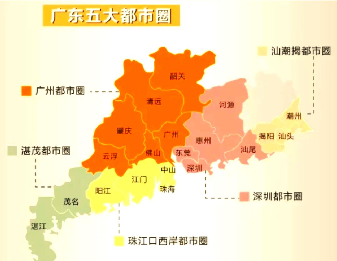 江苏有“十三太保”，广东有五大“都市圈”。大家说，江苏的“十三太保”，各个都能独