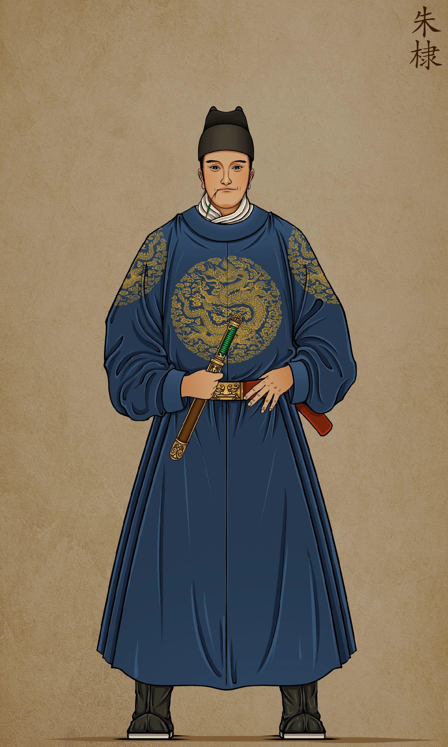文皇少长习兵。朱棣明朝插画