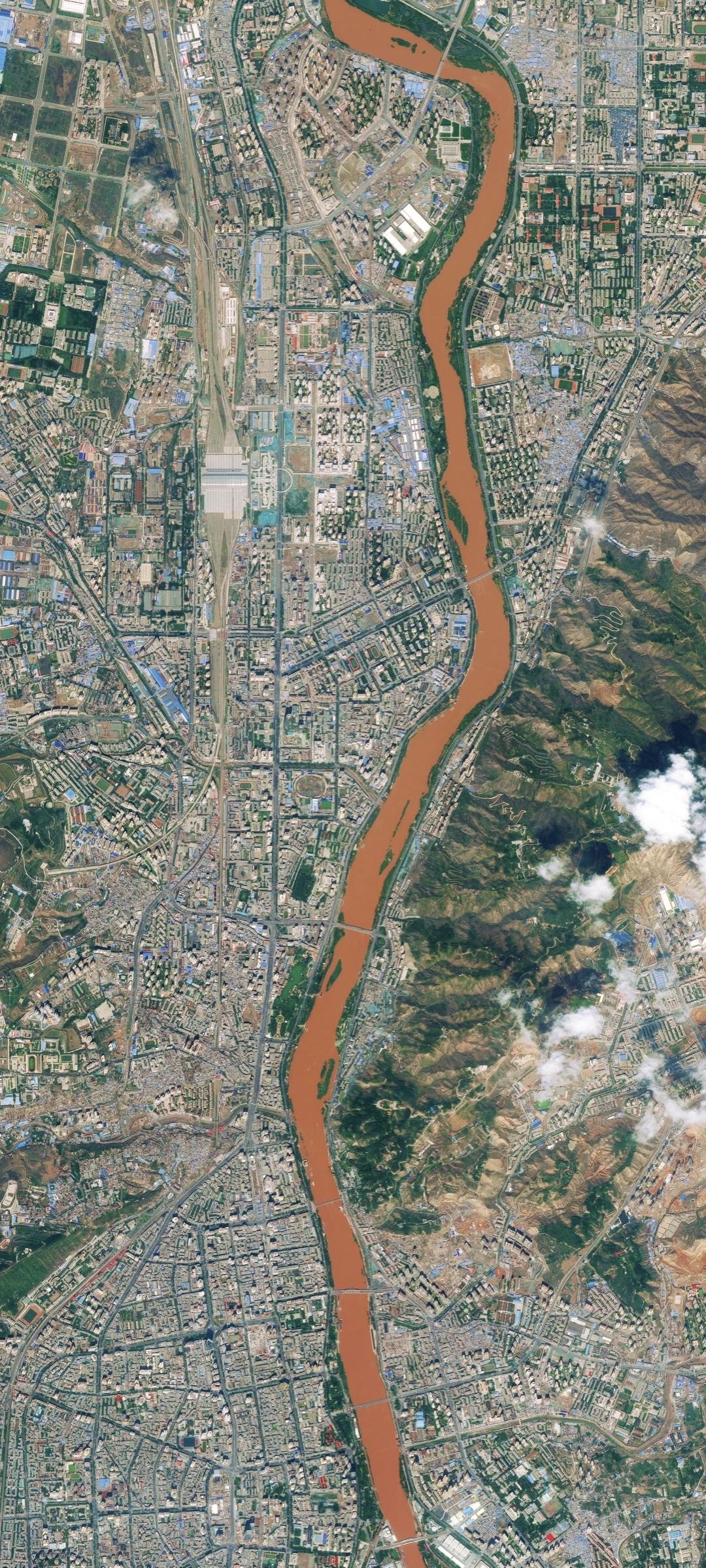 甘肃省兰州市高清卫星图