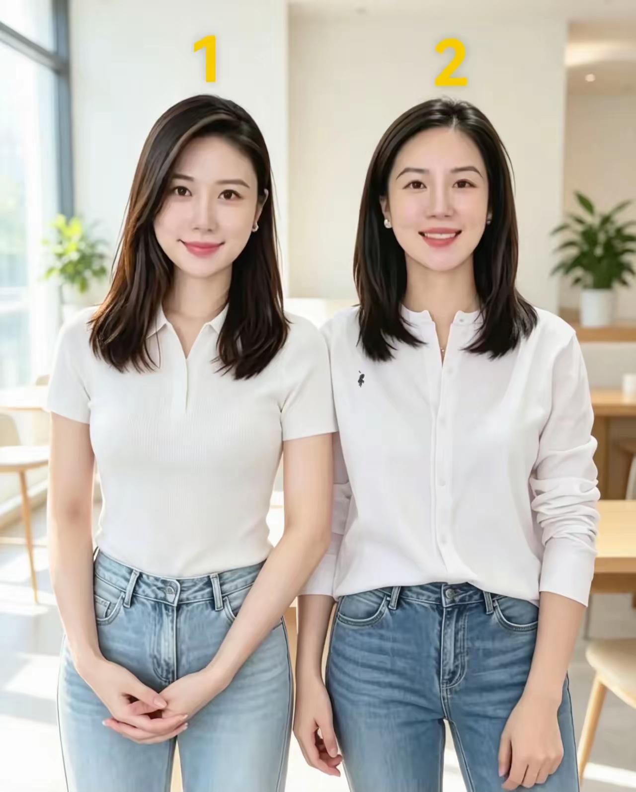 什么样的女孩可以被称为美女这一对姐妹花，谁更迷人？如果都想嫁给你，你选1号还是2