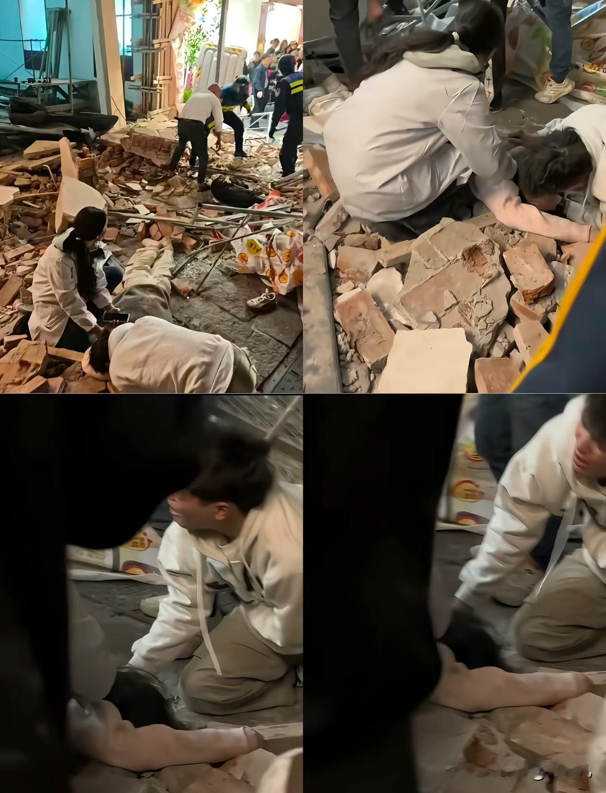 天啊！
长沙网红街区墙体垮塌。
致19岁、24岁两名女孩遇难！

我本来和朋友要