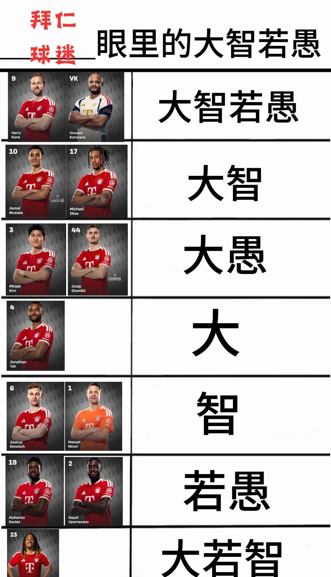 拜仁球迷眼里的大智若愚版！拜仁凯恩奥利塞 ​​​