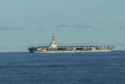 福特竟然没有离开地中海，连法国英国都没去，看来烧伤很严重。美“福特”号航母驶入克