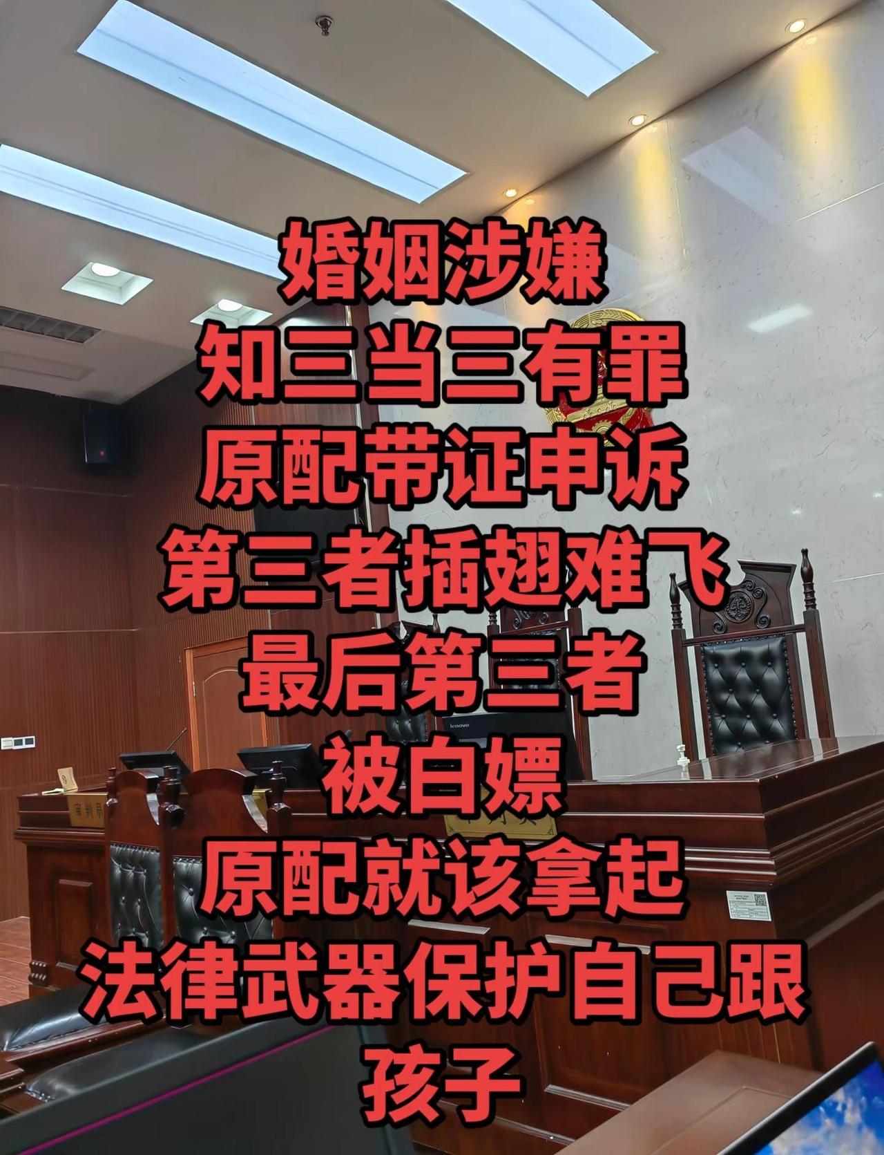 婚姻涉嫌知三当三有罪原配带证申诉第三者插翅难飞最后第三者被白嫖原配就该拿起法律武