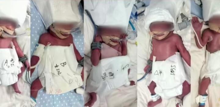 24岁新疆妈妈迪丽，自然怀上五胞胎，她跨越千里到武汉生产，26日五个宝宝平安降生